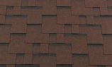 Гибкая черепица RoofShield коллекция премиум нарезка модерн цвет коричневый с оттенением
