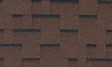 Гибкая черепица RoofShield коллекция Фемили Лайт нарезка модерн цвет коричневый с оттенением