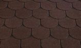 Гибкая черепица RoofShield коллекция Фемили Лайт нарезка готик цвет коричневый с оттенением