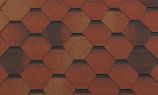 Гибкая черепица RoofShield коллекция классик нарезка стандарт цвет красно-коричневый
