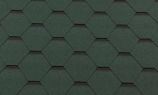 Гибкая черепица RoofShield коллекция классик нарезка стандарт цвет зеленый с оттенением