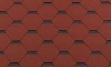 Гибкая черепица RoofShield коллекция премиум нарезка стандарт цвет красный с оттенением