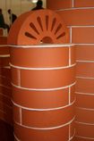 Арский кирпич 1 НФ фасонный колонна D250 цвет: красный керамический пустотелый одинарный гладкий М150 морозостойкость F50 водопоглощение 9%