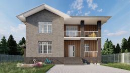 Архитектурный проект двухэтажного дома КР2180-180 м².