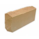 Силикатный кирпич 1НФ цвет: желтый полнотелый лицевой одинарный рустированный угловой М125-200