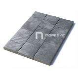 Тротуарная плитка Поревит Коллекция Колормикс Литос, 60 мм, Шунгит