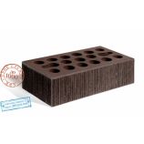 Облицовочный керамический кирпич одинарный 1НФ цвет: шоколад фактура 