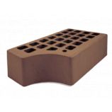 Железногорский кирпич 1,4НФ фасонный КФ-1 вогнутый цвет: слоновая кость керамический пустотелый полуторный гладкий М150