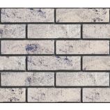 Облицовочный гиперпрессованный кирпич ложковый Цвет: белый мрамор гладкий Горус