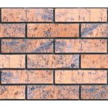 Облицовочный гиперпрессованный кирпич ложковый Цвет: персик мрамор гладкий Горус