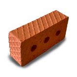 Кирпич одинарный полнотелый м125 с тремя отверстиями СКЗ