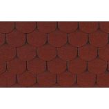 Гибкая черепица RoofShield (Руфшилд) коллекция Фемили Лайт нарезка готик цвет красный