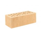 Кирпич керамический лицевой с фаской 1,4 нф полуторный цвет: солома фактура 