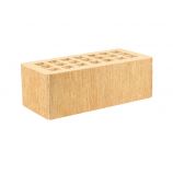 Кирпич керамический лицевой 1,4НФ полуторный цвет:соломенный фактура 