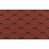 Гибкая черепица RoofShield коллекция премиум нарезка стандарт цвет красный с оттенением