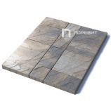Тротуарная плитка Поревит Коллекция Колормикс Петра, 60 мм, Базальт