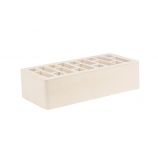 Кирпич керамический лицевой с фаской 1 нф одинарный цвет: белый гладкий М150-200 Старый Оскол