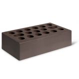 Облицовочный керамический кирпич одинарный 1НФ цвет: шоколад гладкий Керма