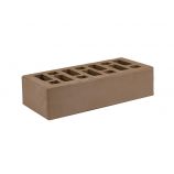 Кирпич керамический лицевой с фаской 1 нф одинарный цвет: коричневый гладкий М150-200 Старый Оскол