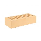 Кирпич керамический лицевой с фаской  1 нф одинарный цвет: солома гладкий М150-200 Старый Оскол