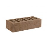 Кирпич керамический лицевой 1 нф одинарный цвет: темно-коричневый фактура 