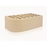 Железногорский кирпич 1НФ фасонный КФ-2 выпуклый цвет: слоновая кость керамический пустотелый одинарный гладкий М150