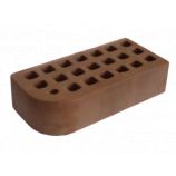 Железногорский кирпич 1НФ фасонный КФ-2 выпуклый цвет: соломенный керамический пустотелый одинарный гладкий М150