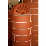 Арский кирпич 1 НФ фасонный колонна D250 цвет: красный керамический пустотелый одинарный гладкий М150 морозостойкость F50 водопоглощение 9%