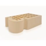 Железногорский кирпич 1,4НФ фасонный КФ-3  цвет: соломенный керамический пустотелый полуторный гладкий М150