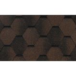 Гибкая черепица RoofShield коллекция Фемили Эко Лайт нарезка стандарт цвет коричневый с оттенением