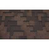 Гибкая черепица RoofShield (Руфшилд) коллекция Фемили Эко Лайт нарезка модерн цвет коричневый с оттенением