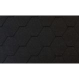 Гибкая черепица RoofShield коллекция Фемили Эко Лайт нарезка стандарт цвет графитно-черный