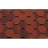 Гибкая черепица RoofShield (Руфшилд) коллекция классик нарезка стандарт цвет кирпично-красный антик