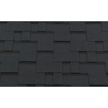Гибкая черепица RoofShield (Руфшилд) коллекция премиум нарезка модерн цвет бархатно-черный