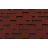 Гибкая черепица RoofShield коллекция классик нарезка модерн цвет красный с оттенением