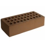 Кирпич Terca (Терка) керамический пустотелый 1НФ одинарный М150 гладкий коричневый