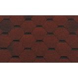 Гибкая черепица RoofShield (Руфшилд) коллекция Фемили Эко Лайт нарезка стандарт цвет красный с оттенением