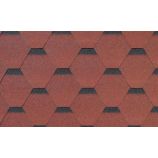 Гибкая черепица RoofShield (Руфшилд) коллекция Фемили Лайт нарезка стандарт цвет красный с оттенением