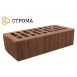 Облицовочный керамический кирпич коричневый бархат 1НФ Строма