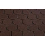 Гибкая черепица RoofShield (Руфшилд) коллекция Фемили Лайт нарезка готик цвет коричневый с оттенением