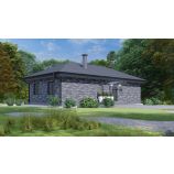 Архитектурный проект одноэтажного дома PK92 - 92 м²