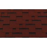 Гибкая черепица RoofShield коллекция премиум нарезка модерн цвет красный с оттенением