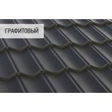 Композитная черепица Decra (Декра) коллекция ЭЛЕГАНС цвет: Графитовый