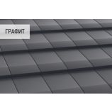 Композитная черепица Decra коллекция КВАДРО цвет: Графит