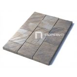 Тротуарная плитка Поревит Коллекция Колормикс Литос, 60 мм, Базальт