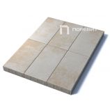 Тротуарная плитка Поревит Коллекция Колормикс Прямоугольник 600х300х80 мм, Степняк