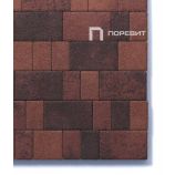 Тротуарная плитка Поревит Коллекция Гладкий колормикс Старый город, 60 мм, Клинкер