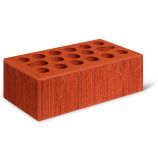 Облицовочный керамический кирпич полуторный 1,4НФ цвет: красный  фактура 