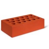 Облицовочный керамический кирпич одинарный 1НФ цвет: Красный гладкий Керма