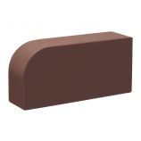 Облицовочный керамический кирпич радиусный R60 полнотелый 1НФ цвет: Шоколад гладкий М300 КС-Керамик